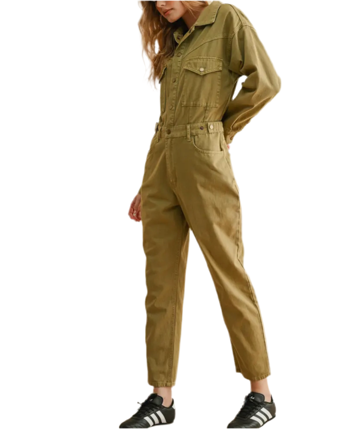Long Sleeve Utility Jumpsuit