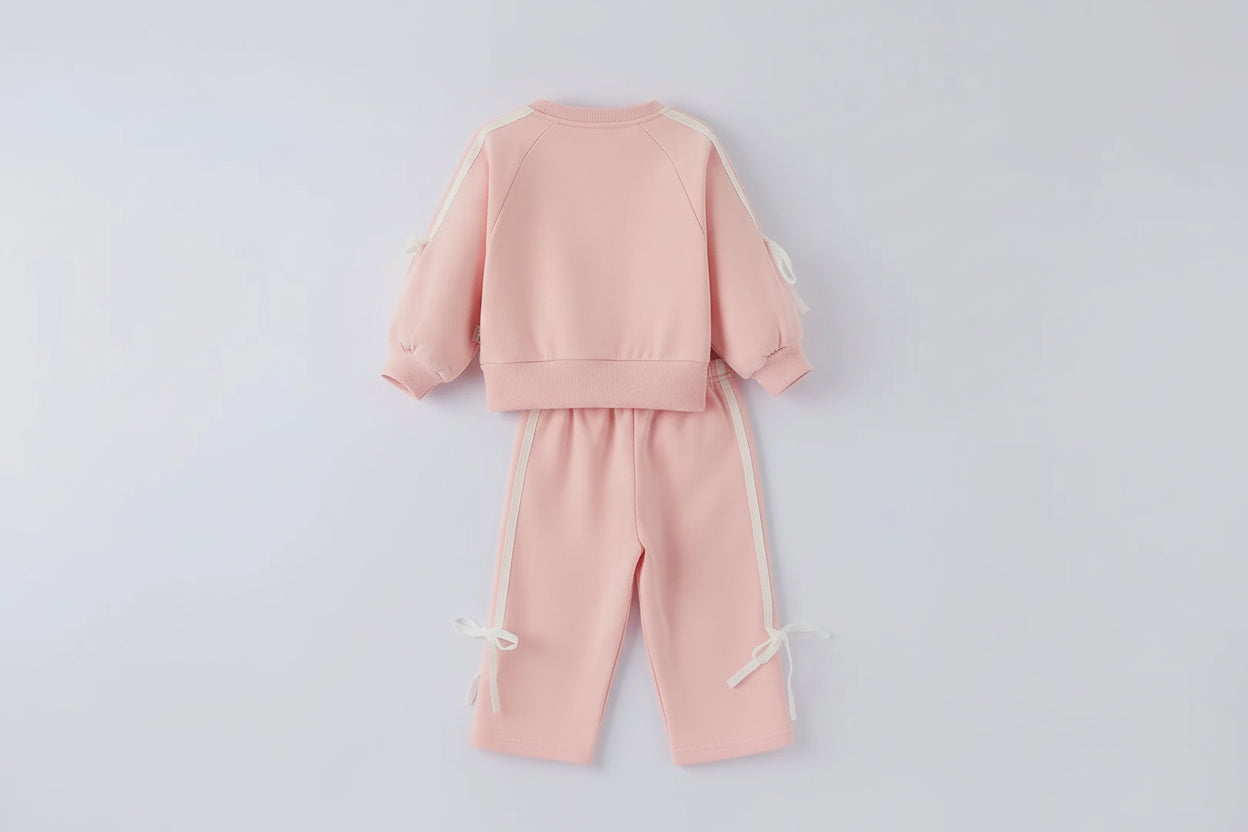 Bow Trim Sweatsuit Set