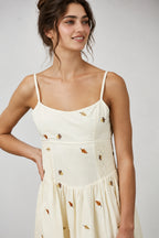Autumn Leaves & Acorns Embroidered Dress