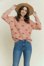 Fuzzy Hearts Sweater