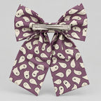 Purple Halloween Ghosts Bow