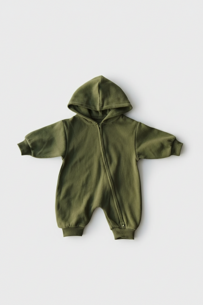 Zip Up Hooded Jumpsuit