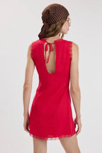 Linen & Lace Mini Dress