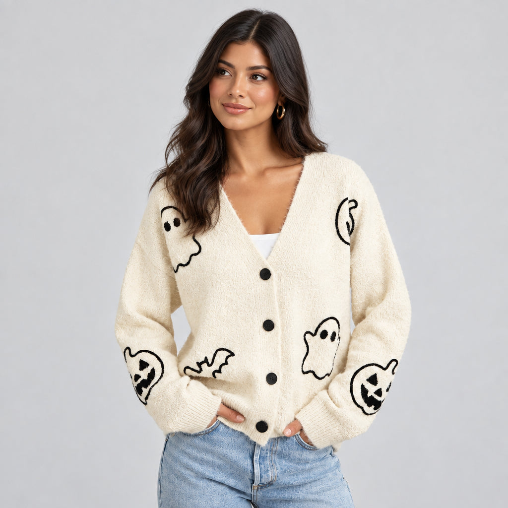Halloween Ghost Cardigan