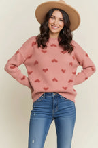 Fuzzy Hearts Sweater