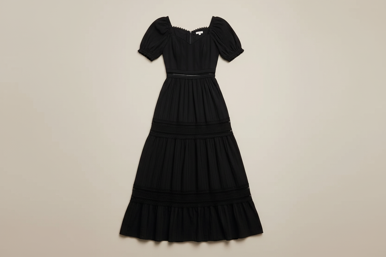 Romantic Cotton Lace Maxi Dress