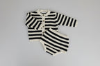 Striped Cotton Cardi Set