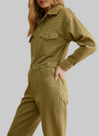 Long Sleeve Utility Jumpsuit