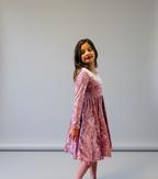 Tea Rose Velvet Twirl Dress