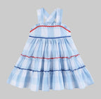 Blue Gingham Layered Sundress
