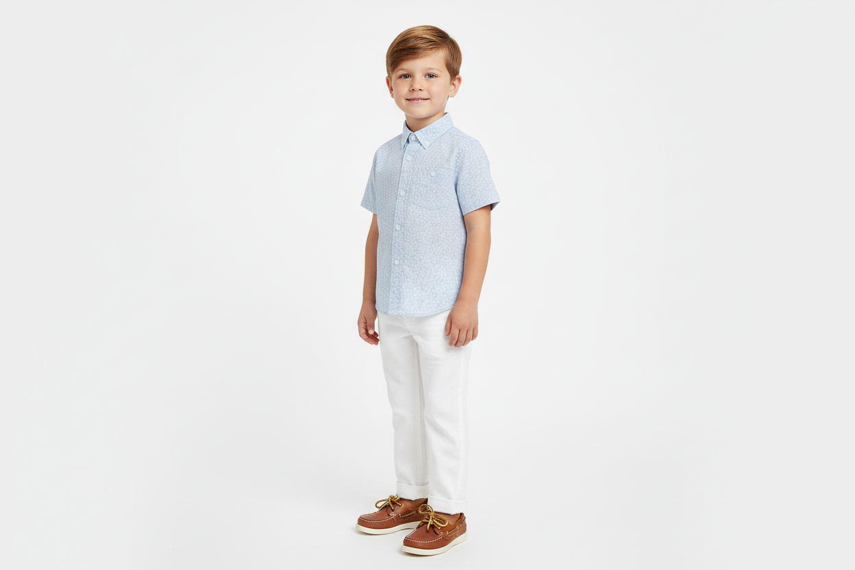 Floral Linen Short Sleeve Shirt
