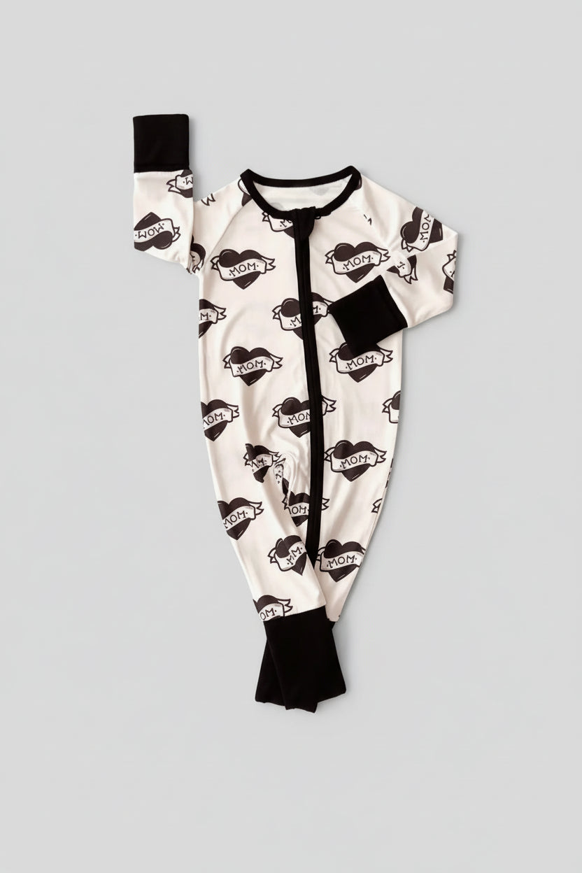 Mom Heart Bamboo Romper