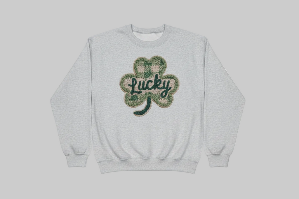 St. Patrick's Knitted Print Sweatshirt