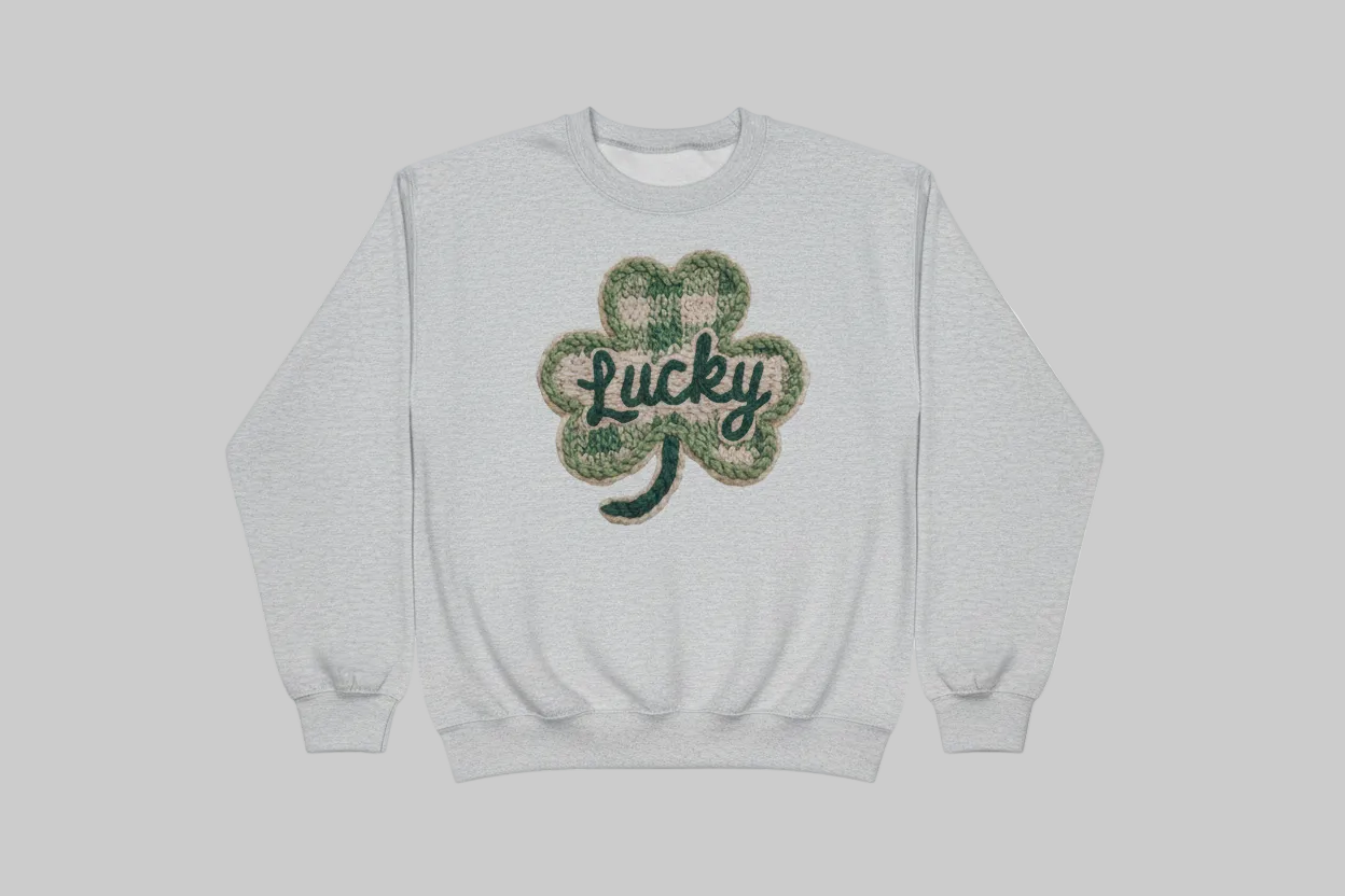 St. Patrick's Knitted Print Sweatshirt