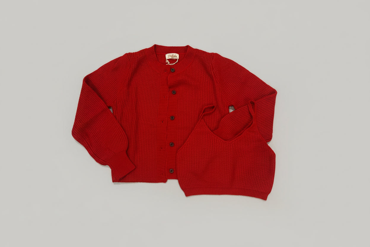 Knit Tank and Cardigan Set