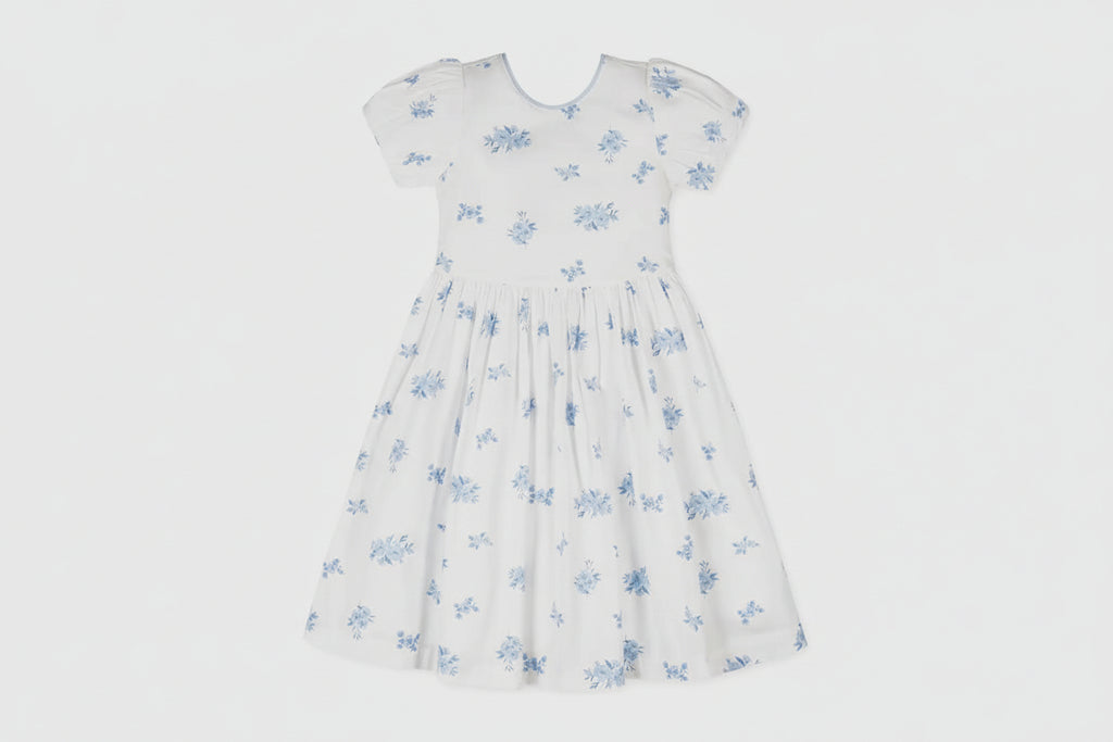 Organic Sateen Puff Sleeve Dress