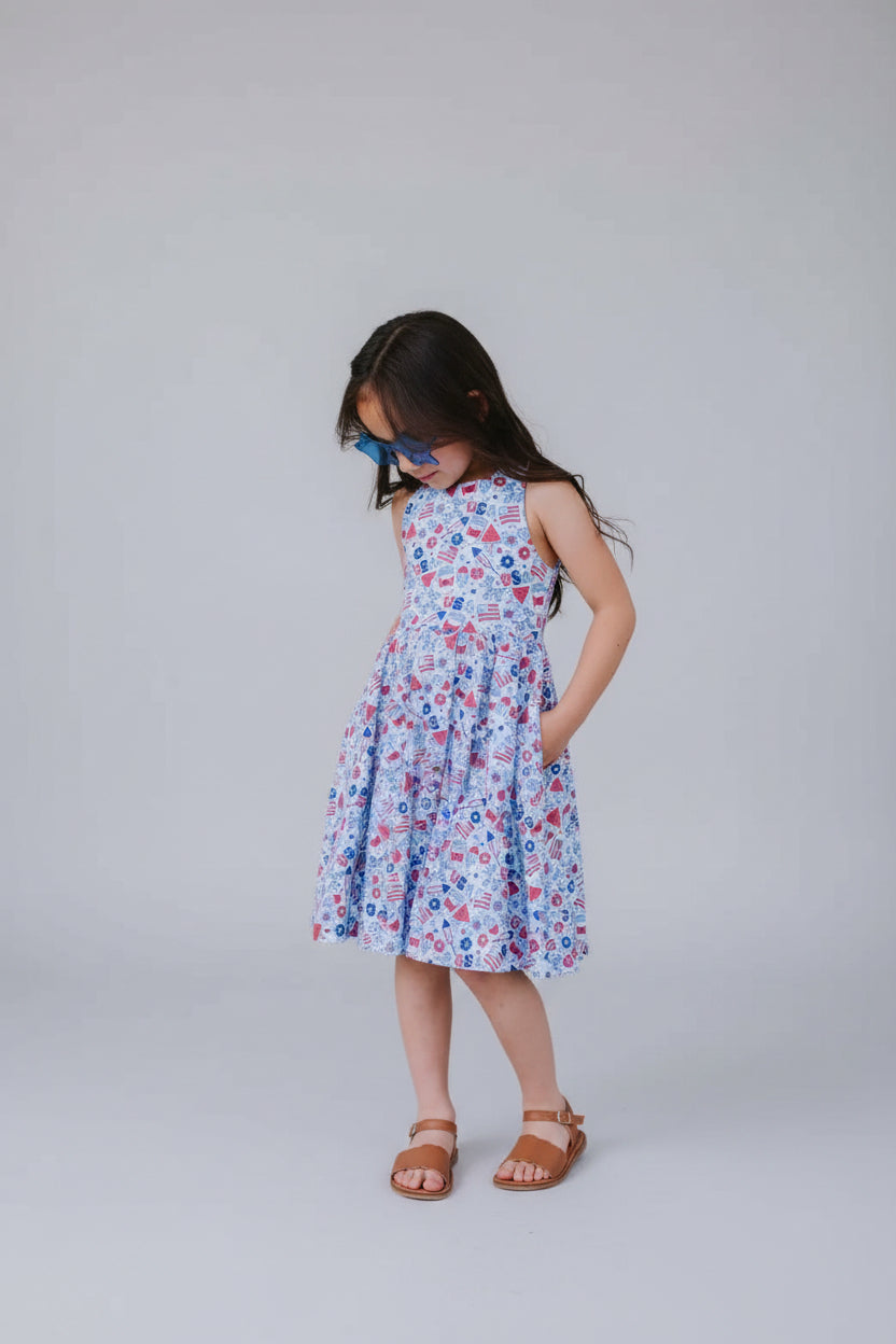 Cotton 4th of July Dress