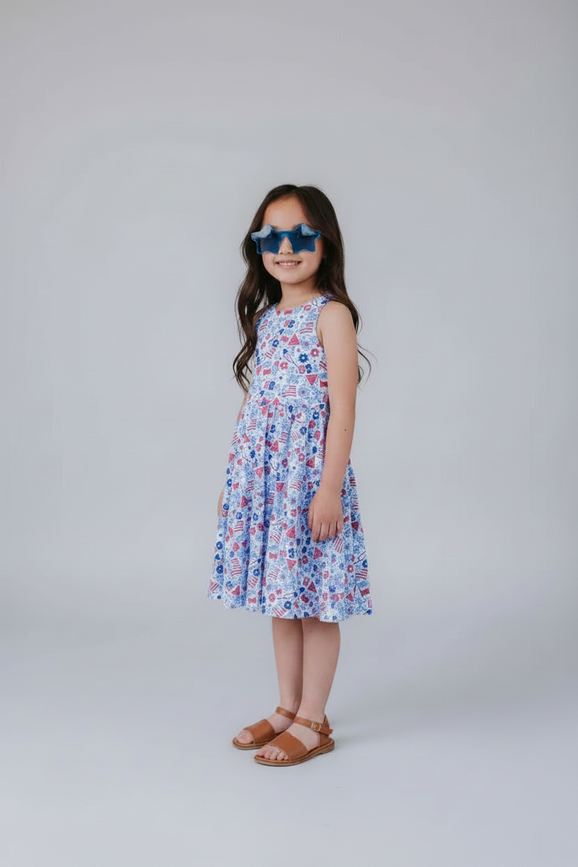 Cotton 4th of July Dress