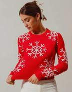 Snowflake Knitted Sweater