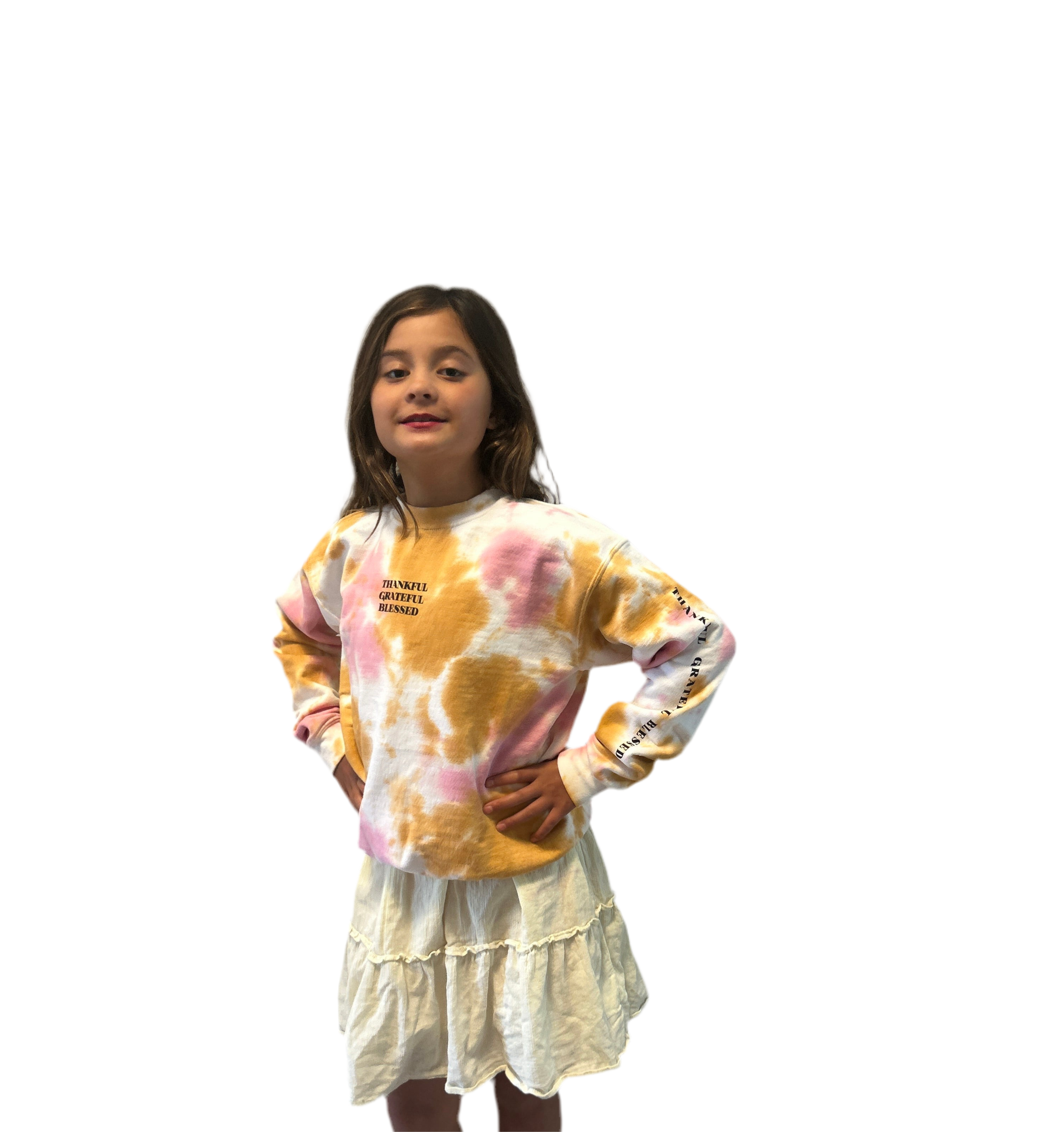 Thankful Tie-Dye Crew Sweatshirt