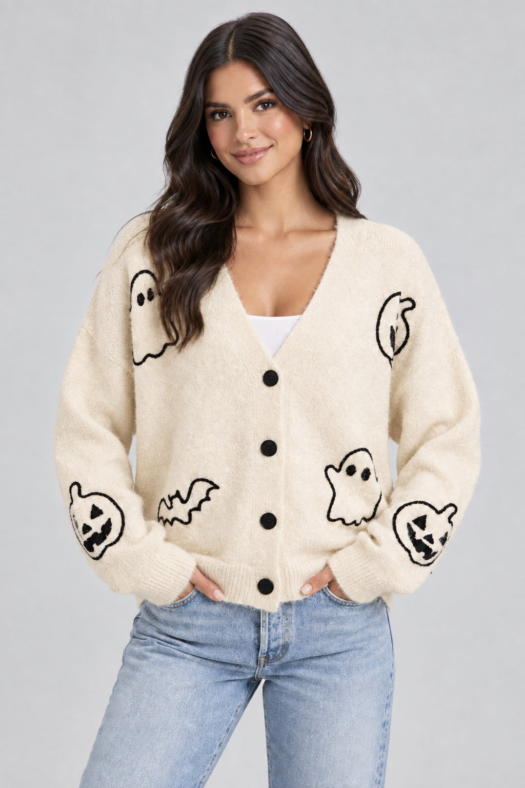 Halloween Ghost Cardigan