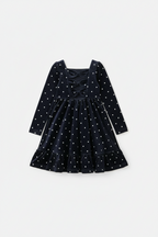 Velvet Bow Dot Dress