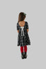 Black Plaid Scoop Back Dress