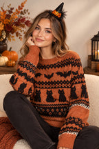 Faire Isle Black Cat Sweater