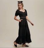 Romantic Cotton Lace Maxi Dress