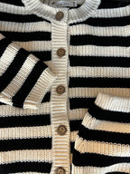 Striped Cotton Cardi Set