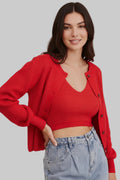 Knit Tank and Cardigan Set