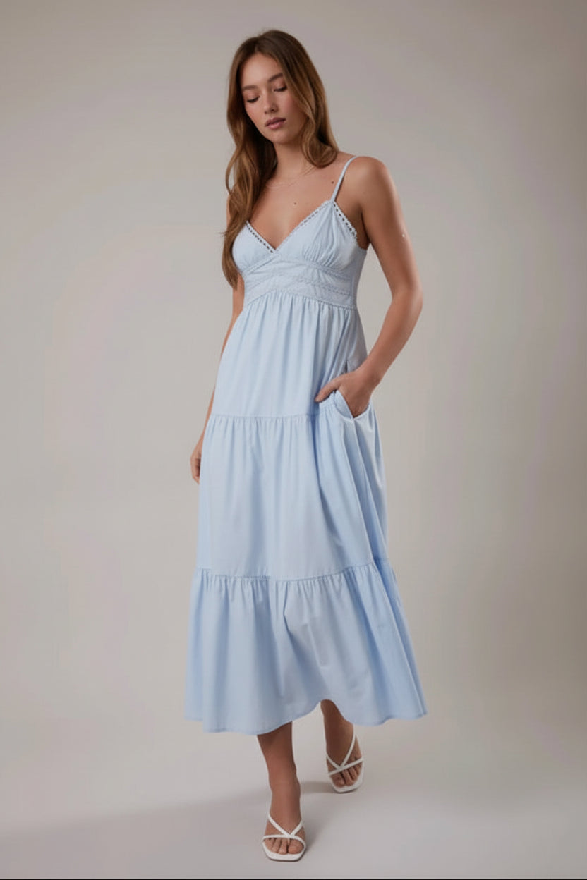 Spring Midi Poplin Dress