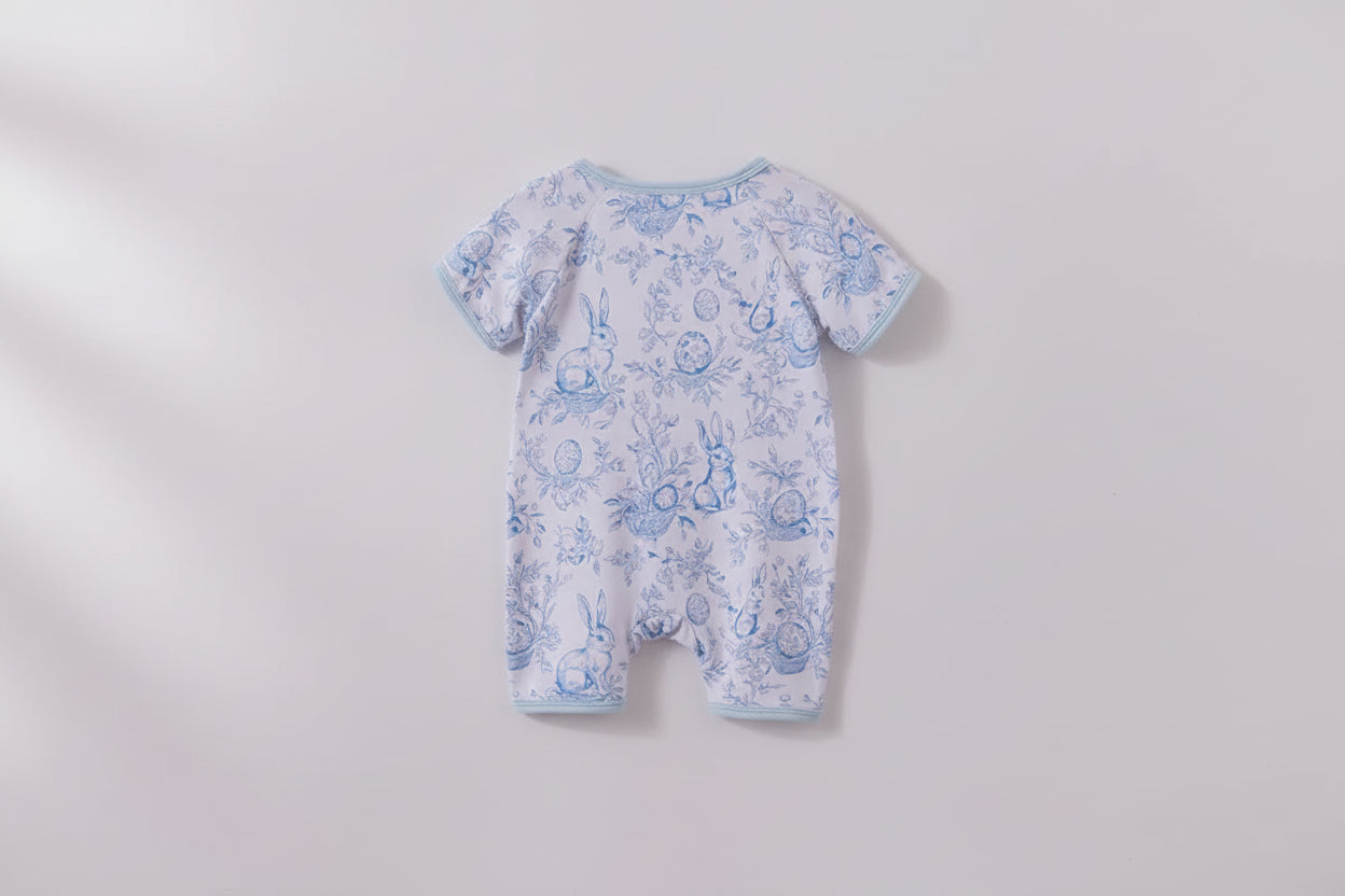 Blue Bunny Bamboo Romper