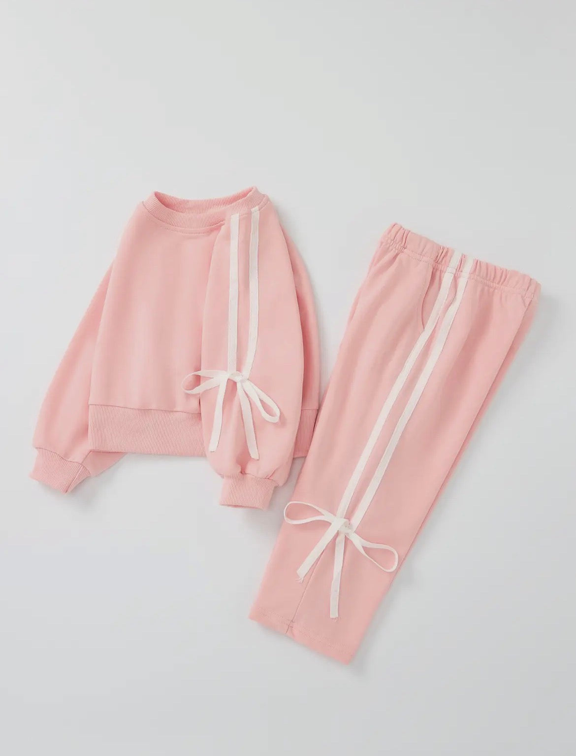 Bow Trim Sweatsuit Set