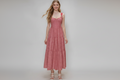 Red Cotton Gingham Dress