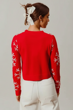 Snowflake Knitted Sweater