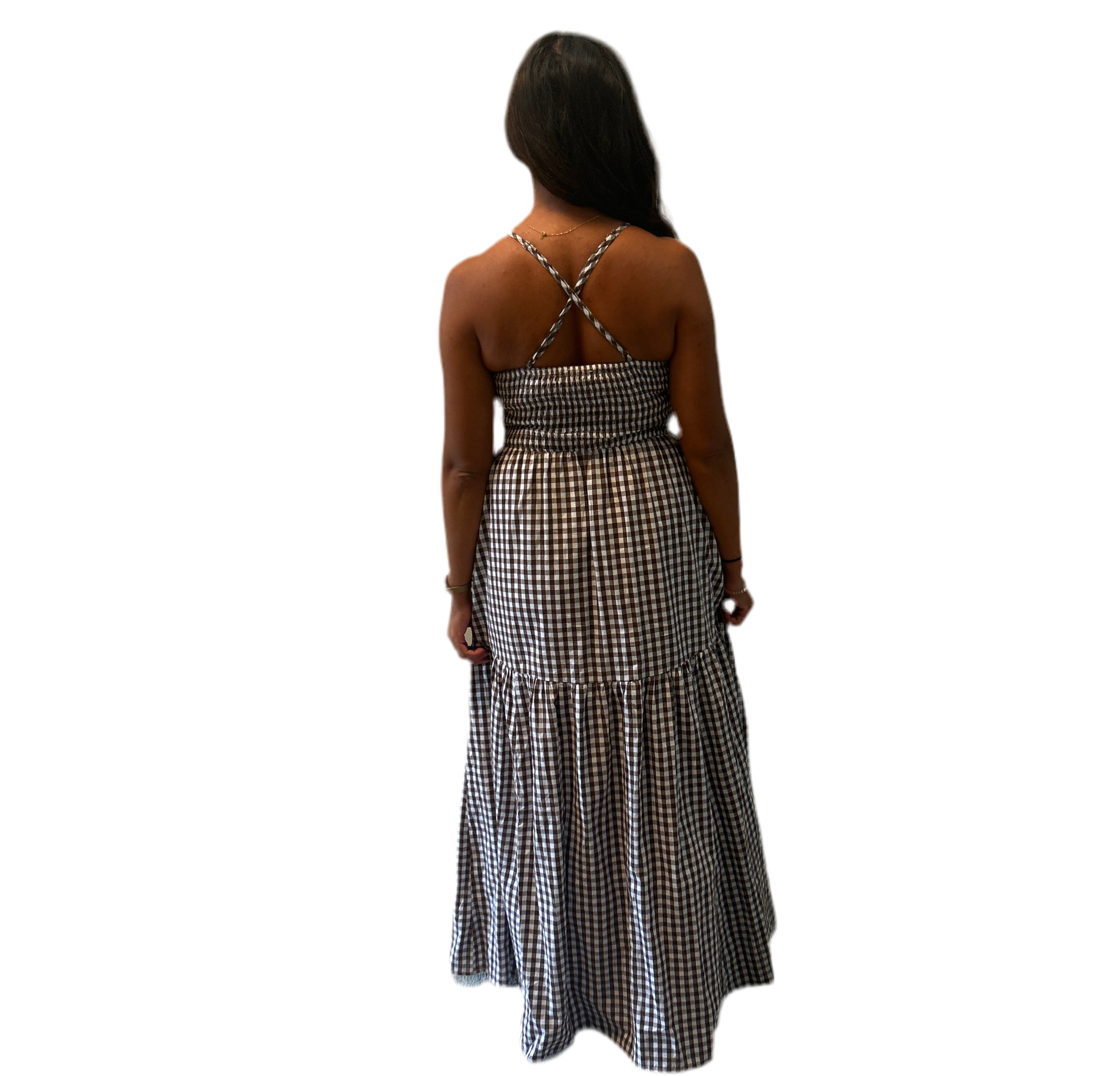Gingham Cotton Maxi Dress