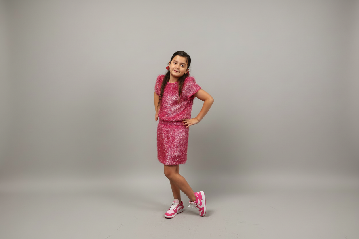 Pink Sparkle Tinsel Set