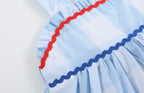 Blue Gingham Layered Sundress