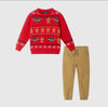 Gingerbread & Dinos Sweater & Pants Holiday Set