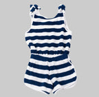 Shade Critters Navy Stripe Terry Romper