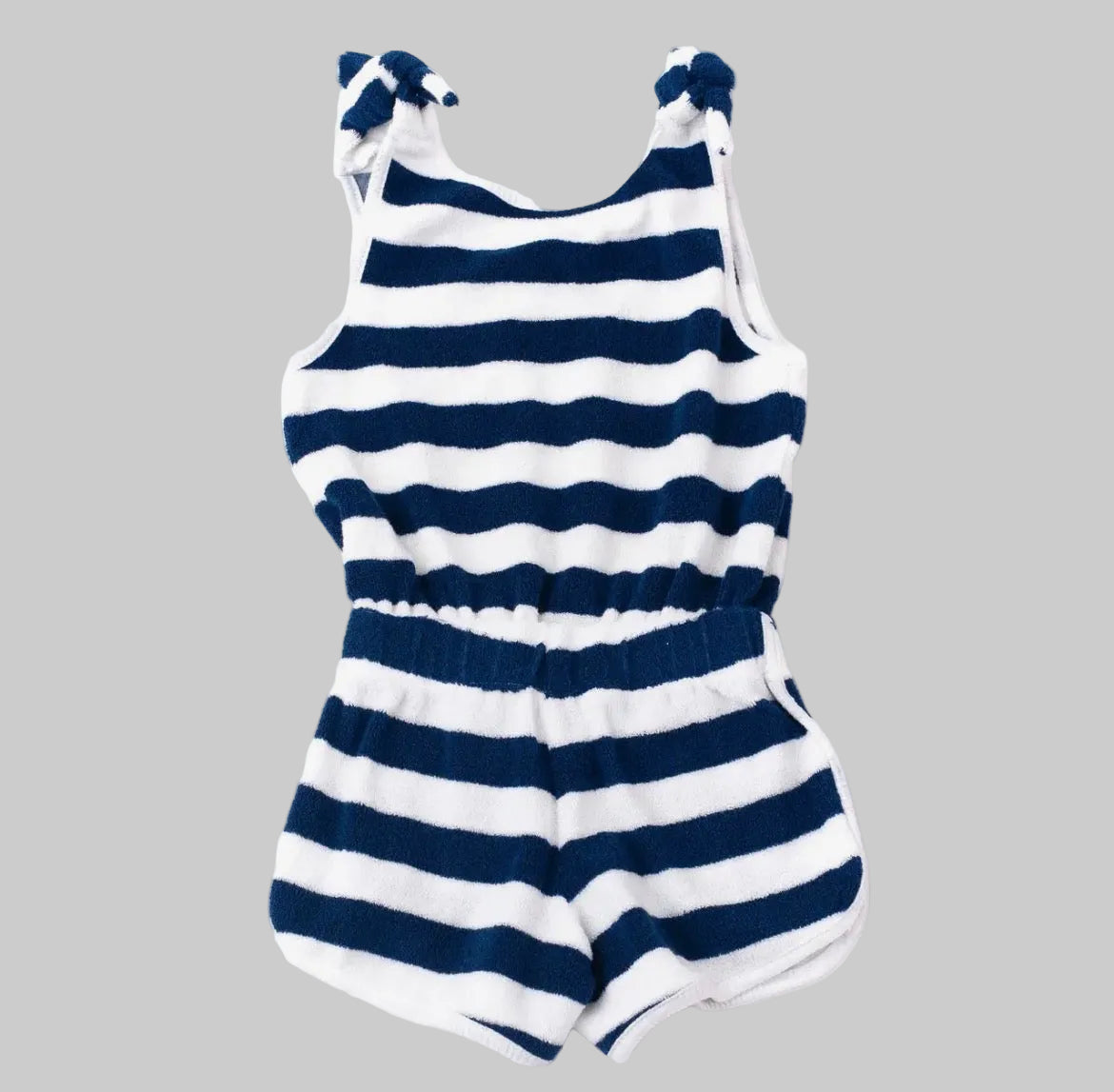 Shade Critters Navy Stripe Terry Romper