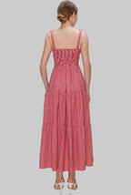 Red Cotton Gingham Dress