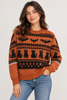 Faire Isle Black Cat Sweater