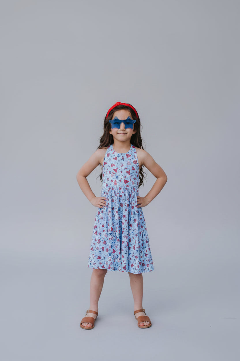 Cotton 4th of July Dress