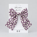 Purple Halloween Ghosts Bow