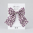 Purple Halloween Ghosts Bow