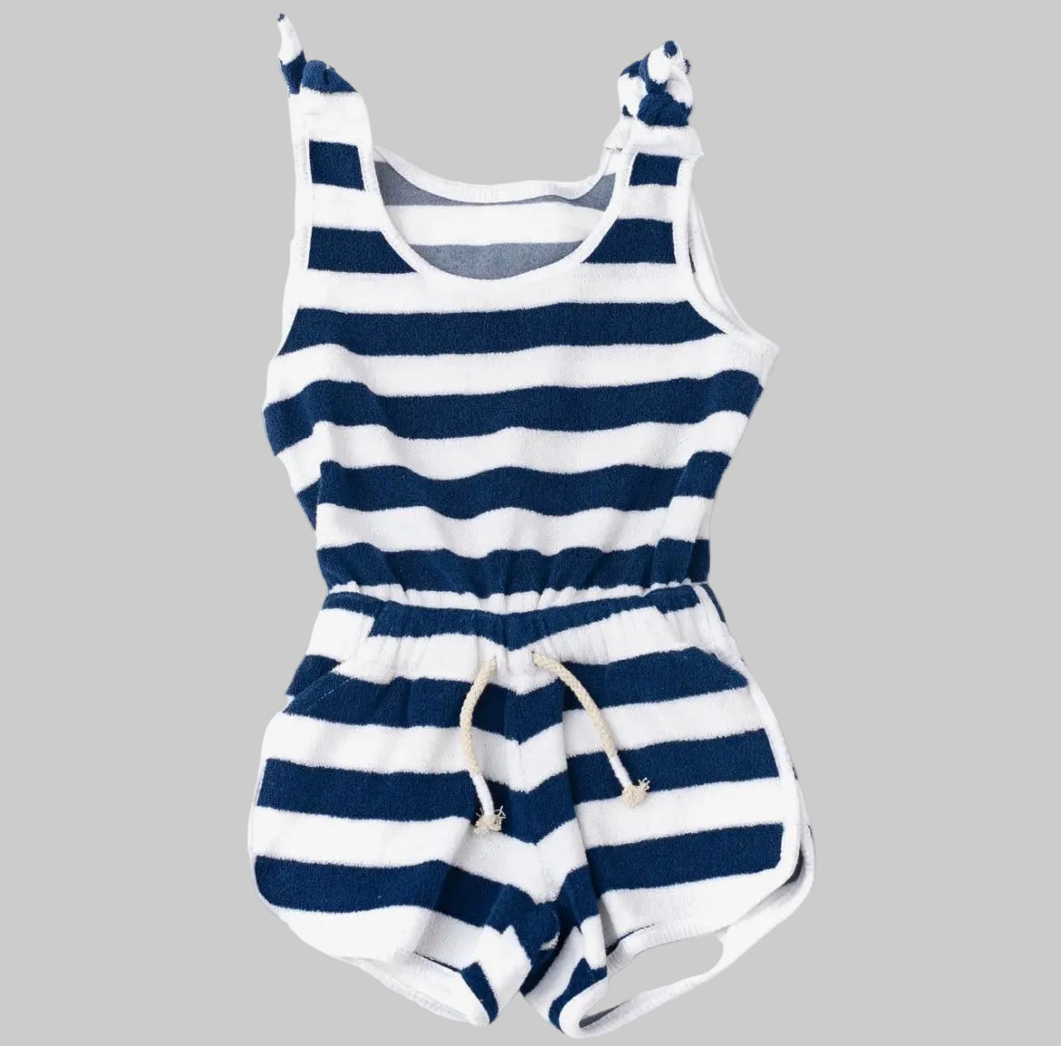 Shade Critters Navy Stripe Terry Romper