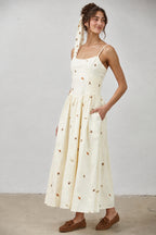 Autumn Leaves & Acorns Embroidered Dress