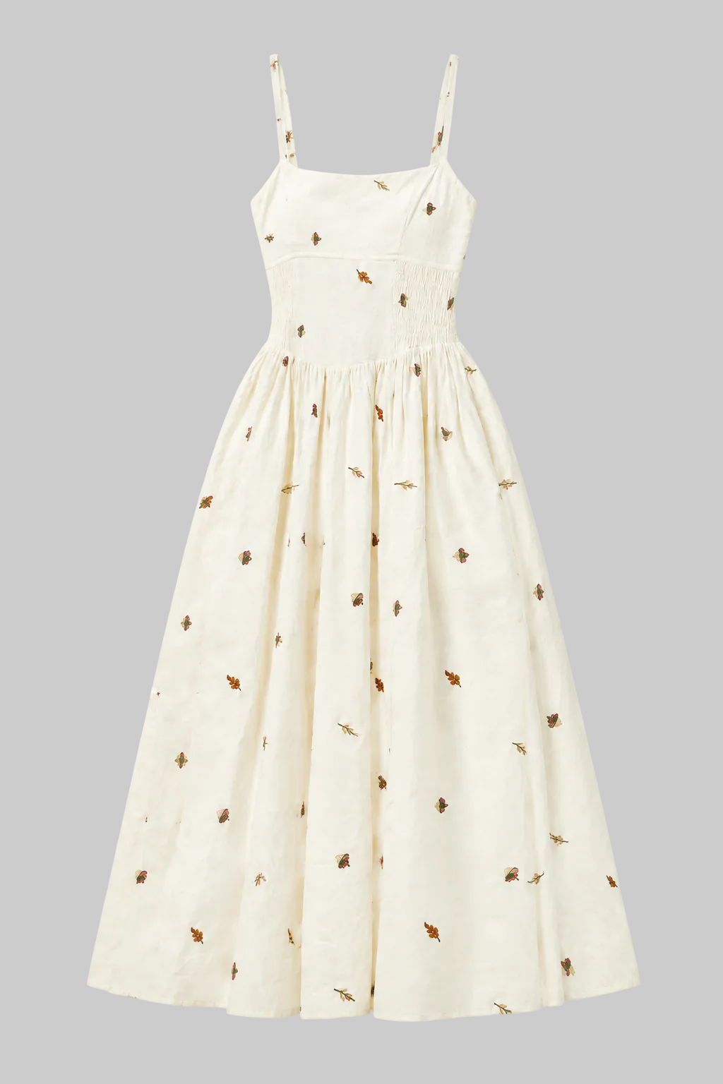 Autumn Leaves & Acorns Embroidered Dress